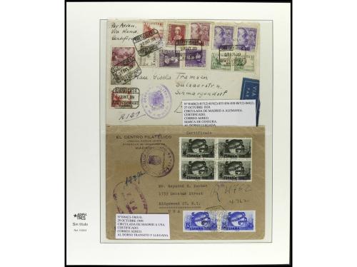 ✉ ESPAÑA. 1936-49. ESTADO ESPAÑOL. Conjunto de 27 cartas con