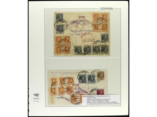 ✉ ESPAÑA. 1930. GRAF ZEPPELIN. Conjunto de 15 cartas voladas