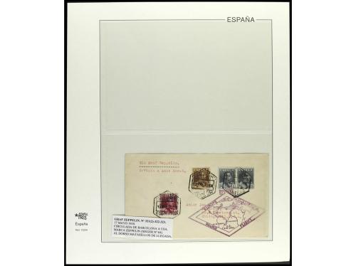 ✉ ESPAÑA. 1930. GRAF ZEPPELIN. Conjunto de 15 cartas voladas