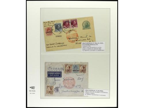 ✉ ESPAÑA. 1930-33. GRAF ZEPPELIN. Conjunto de 16 cartas vola