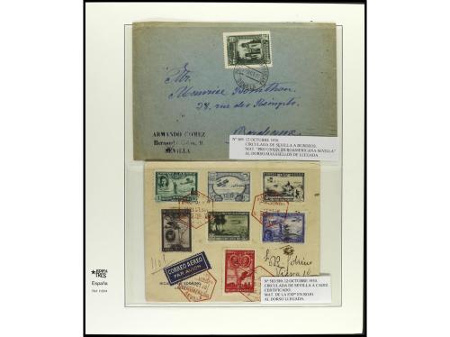 ✉ ESPAÑA. PRO UNIÓN IBEROAMERICANA. Conjunto de 4 cartas, di