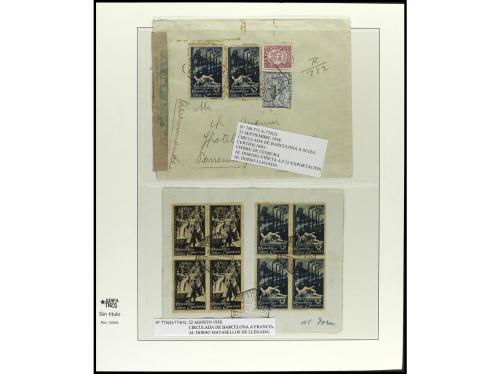 ✉ ESPAÑA. Ed. 773/74. Conjunto de 9 cartas circuladas. Diver