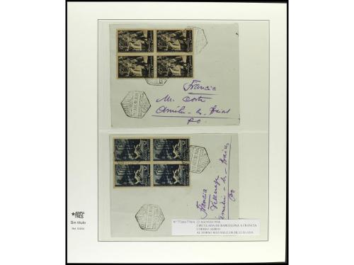 ✉ ESPAÑA. Ed. 773/74. Conjunto de 9 cartas circuladas. Diver