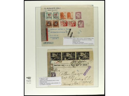 ✉ ESPAÑA. REPÚBLICA GUERRA CIVIL. Conjunto de 9 cartas circu