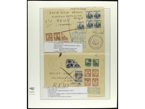 ✉ ESPAÑA GUERRA CIVIL. 1937. Conjunto de 14 cartas circulada