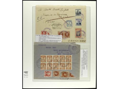 ✉ ESPAÑA GUERRA CIVIL. 1937. Conjunto de 14 cartas circulada