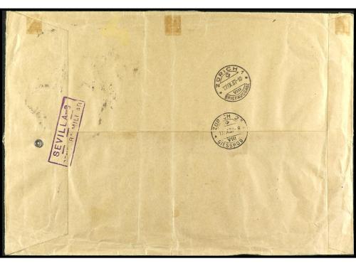 ✉ ESPAÑA. Ed. 814 (24), 833 (4), 834 (2), 835. 1937. SEVILLA