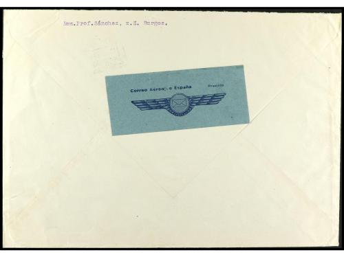 ✉ ESPAÑA. Ed. 849. 1938. BURGOS a ALEMANIA. H.B. mat. Cuarte