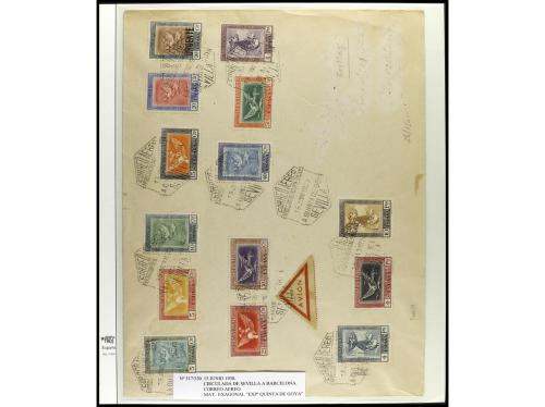 ✉ ESPAÑA. 1930. GOYA AÉREOS. Conjunto de 36 cartas, con dive