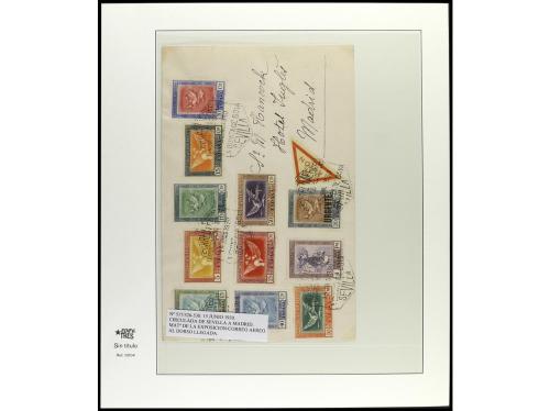 ✉ ESPAÑA. 1930. GOYA AÉREOS. Conjunto de 36 cartas, con dive