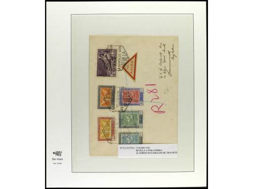 ✉ ESPAÑA. 1930. GOYA AÉREOS. Conjunto de 36 cartas, con dive