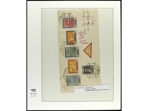 ✉ ESPAÑA. 1930. GOYA AÉREOS. Conjunto de 36 cartas, con dive