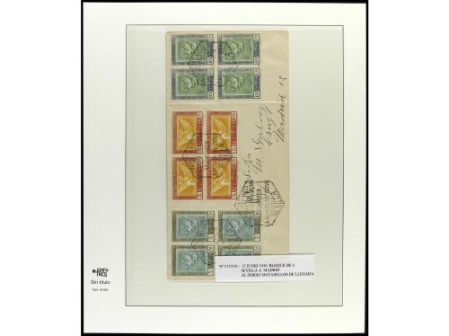 ✉ ESPAÑA. 1930. GOYA AÉREOS. Conjunto de 36 cartas, con dive