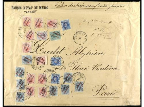 ✉ MARRUECOS. 1918-19. Conjunto de cinco sobres circulados po