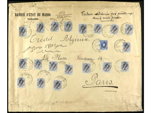 ✉ MARRUECOS. 1918-19. Conjunto de cinco sobres circulados po