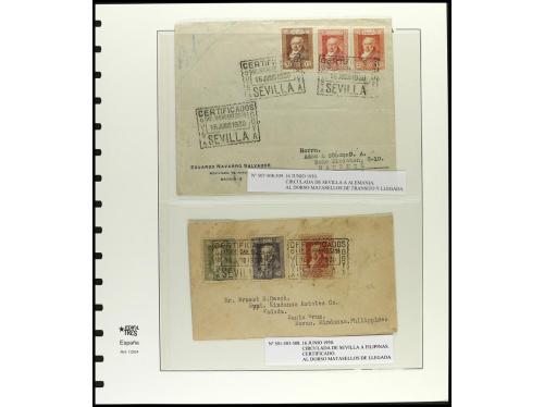 ✉ ESPAÑA. Ed. 499/516. 1930. GOYA CORREO. Conjunto de 36 car