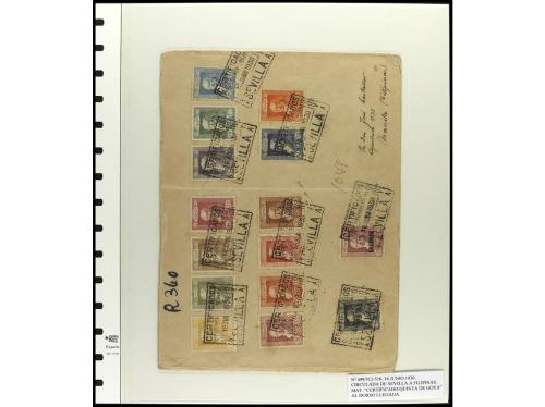 ✉ ESPAÑA. Ed. 499/516. 1930. GOYA CORREO. Conjunto de 36 car