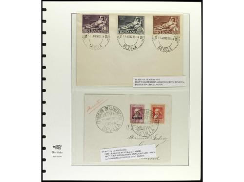 ✉ ESPAÑA. Ed. 499/516. 1930. GOYA CORREO. Conjunto de 36 car