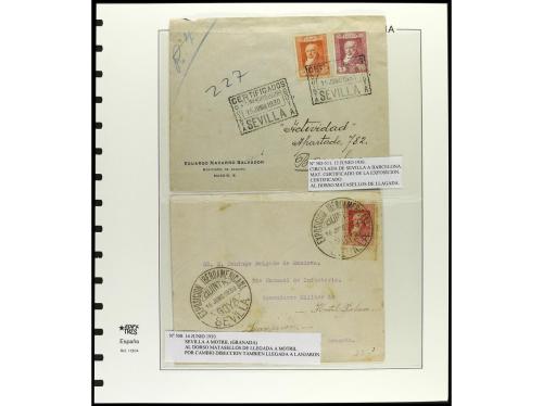 ✉ ESPAÑA. Ed. 499/516. 1930. GOYA CORREO. Conjunto de 36 car