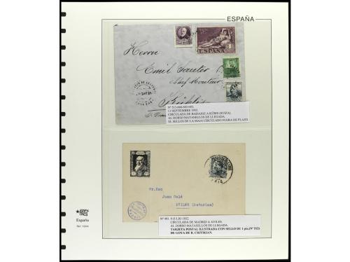✉ ESPAÑA. Ed. 499/516. 1930. GOYA CORREO. Conjunto de 36 car