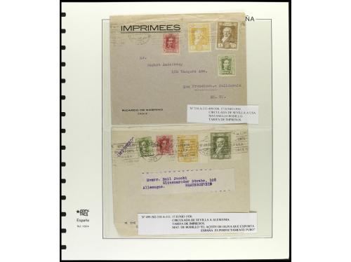 ✉ ESPAÑA. Ed. 499/516. 1930. GOYA CORREO. Conjunto de 36 car