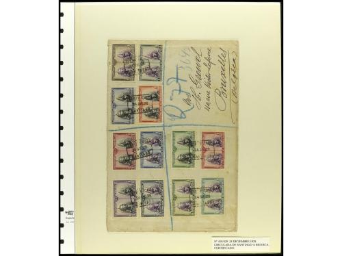 ✉ ESPAÑA. Ed. 402/33. 1928. TOLEDO a SANTIAGO. 4 sobres circ