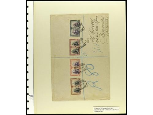 ✉ ESPAÑA. Ed. 402/33. 1928. TOLEDO a SANTIAGO. 4 sobres circ