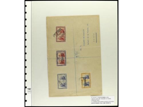 ✉ ESPAÑA. Ed. 402/13. 1928. TOLEDO a SANTIAGO. 4 sobres circ