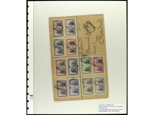 ✉ ESPAÑA. Ed. 402/13. 1928. TOLEDO a SANTIAGO. 4 sobres circ