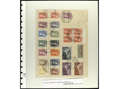 ✉ ESPAÑA. Ed. 499/516. 1930. 3 cartas con la serie completa,