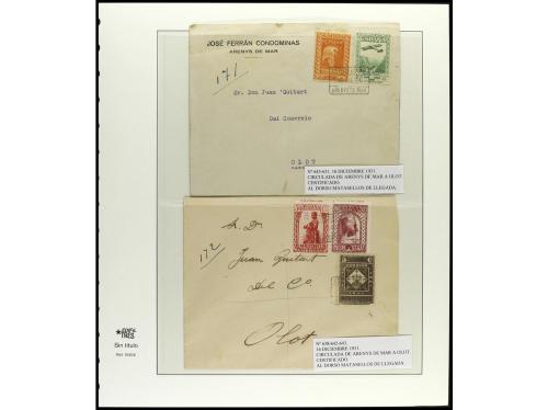 ✉ ESPAÑA. Ed. 636/54. 1931. MONTSERRAT. Conjunto de 26 carta