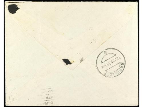 ✉ ESPAÑA. Ed. 500cc, 499, 501, 506, 516. 1930. SEVILLA a BAR