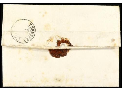 ✉ SUIZA. Yv. 14a, Zu. 17II. 1851. Envuelta de UZNACH a BENKE