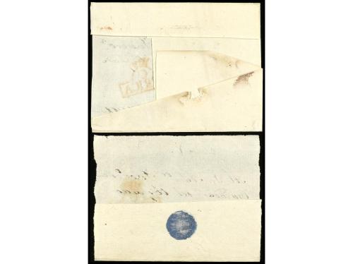 ✉ ESPAÑA: PREFILATELIA. (1830 ca.). Dos frontales (con parte