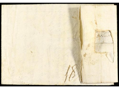 ✉ ESPAÑA: PREFILATELIA. 1741. VIENA a MADRID. Marca de entra