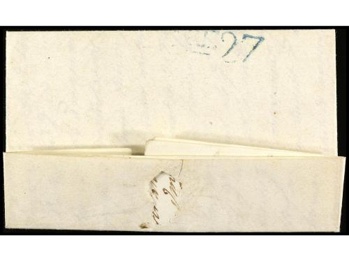 ✉ ESPAÑA: PREFILATELIA. 1840. LLIVIA a BARCELONA. Marca PUIG