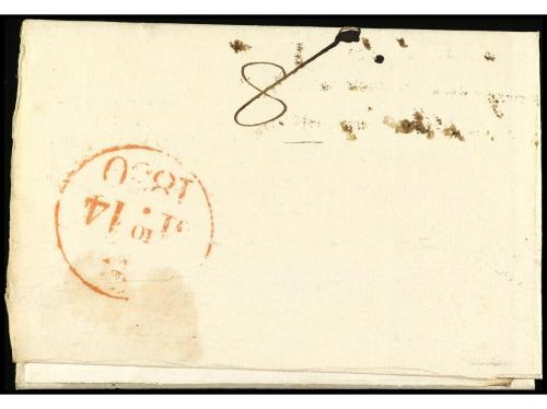 ✉ ESPAÑA: PREFILATELIA. 1830. LLACUNA a MADRID. Marca CATÑA 