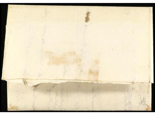 ✉ ESPAÑA: PREFILATELIA. (1730 ca.). Envuelta de MADRID a BAR