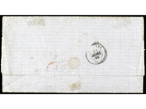 ✉ ESPAÑA. Ed. 80, 81. 1866. IRÚN a BAYONA. 2 cuartos rosa y 