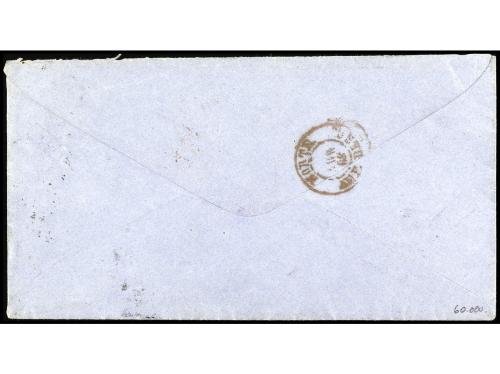 ✉ ESPAÑA. Ed. 92 (2). 1868. LIMPIAS a MINERAL DE CATORCE (Mé