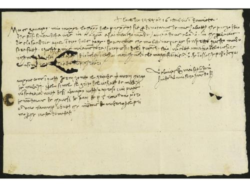 ✉ EGIPTO. 1484 (16 octubre). DAMIETTA a TRÍPOLI (Siria). Car