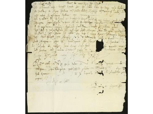 ✉ SIRIA. 1485 (12 septiembre). ALEPPO a TRÍPOLI. Carta compl