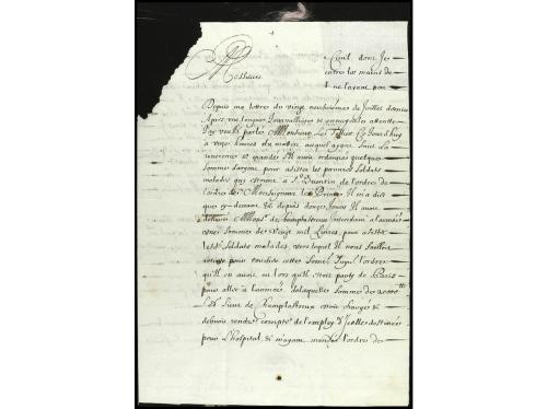 ✉ FRANCIA. 1648 (1 agosto). PARÍS a ST. QUINTIN. Carta compl