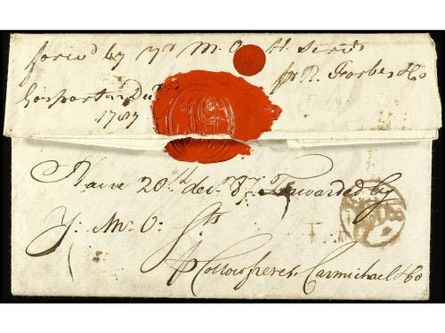 ✉ TOBAGO. 1787 (8 octubre). TOBAGO a KELSO (Gran Bretaña). C