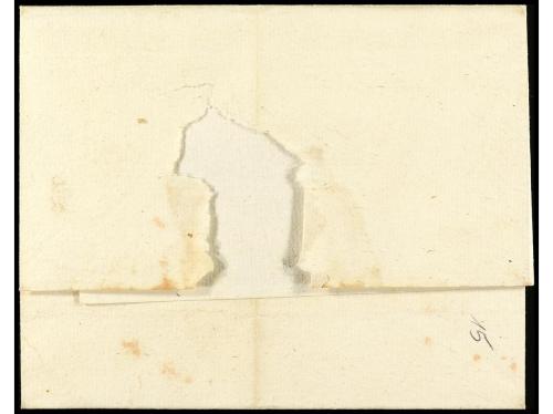 ✉ CHILE. (1780 ca.). Envuelta sin texto dirigida a CHILE. Ma