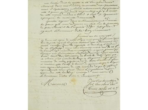 ✉ TUNEZ. 1785. TUNIS a MADRID. Carta completa con texto circ