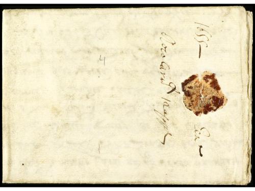 ✉ ITALIA. 1665. GÉNOVA a MADRID. Carta completa circulada pr