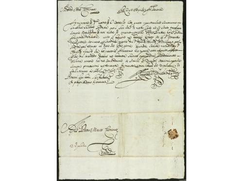 ✉ ITALIA. 1665. GÉNOVA a MADRID. Carta completa circulada pr