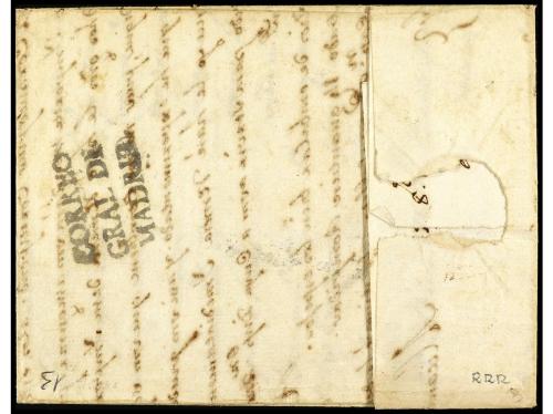 ✉ ESPAÑA: PREFILATELIA. 1767. ALICANTE a VENEZIA. Marca VALE