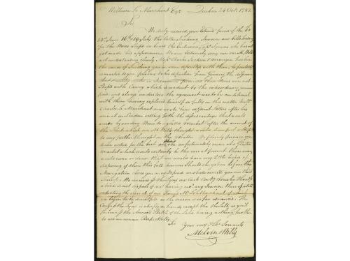 ✉ CANADA. 1782 (24 octubre). QUEBEC a GERNESEY (Gran Bretaña